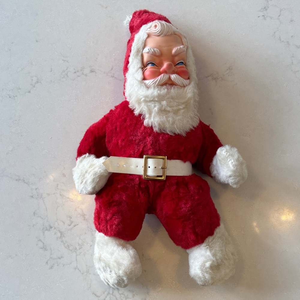 Vintage Rubber Face Santa